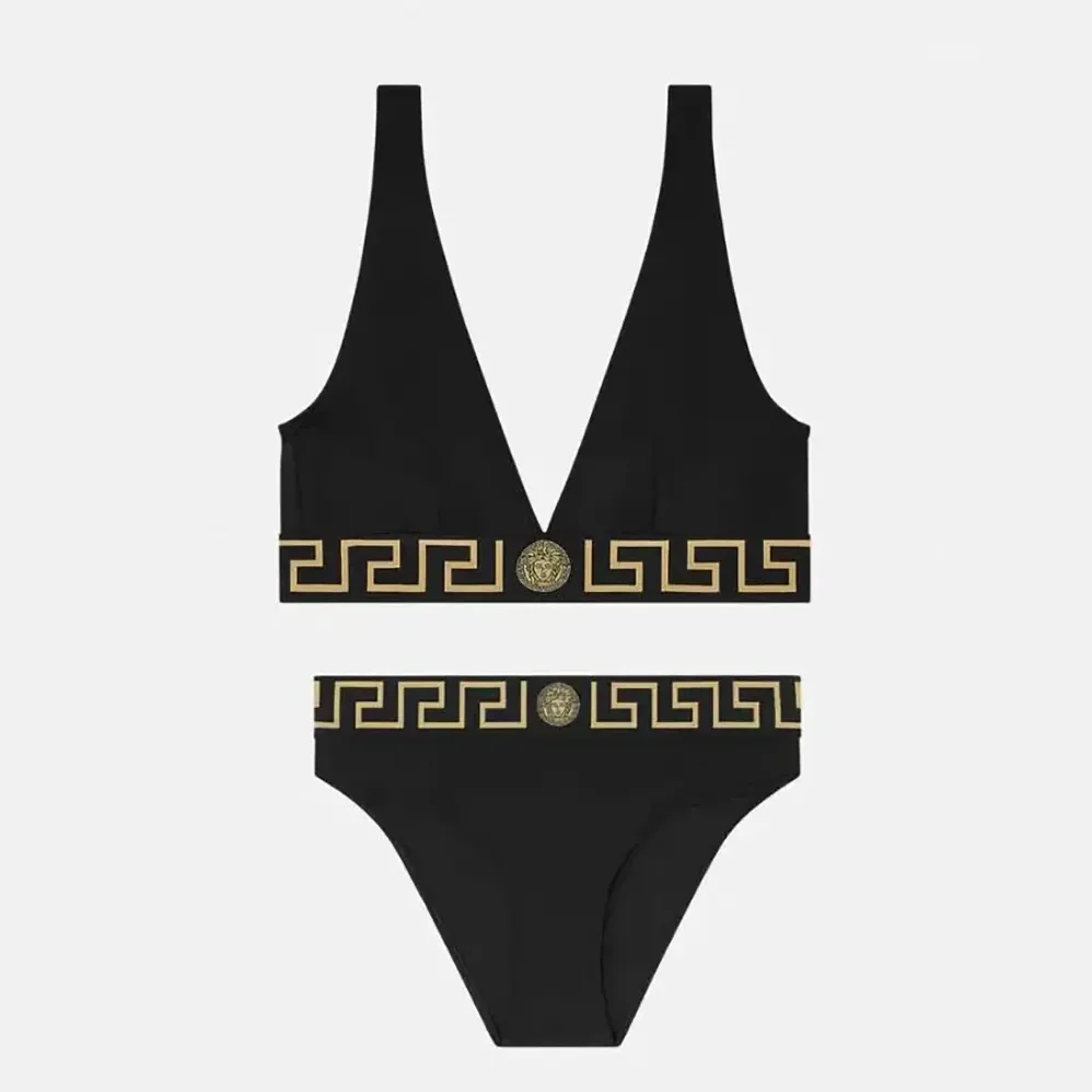 Versace Greca Border Bikini Top for Women in Bottoms