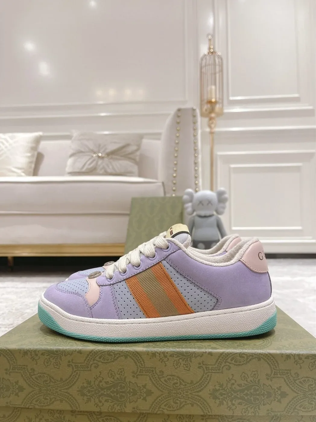 Gucci Gucci Lovelight Screener Sneaker Lilac for Women