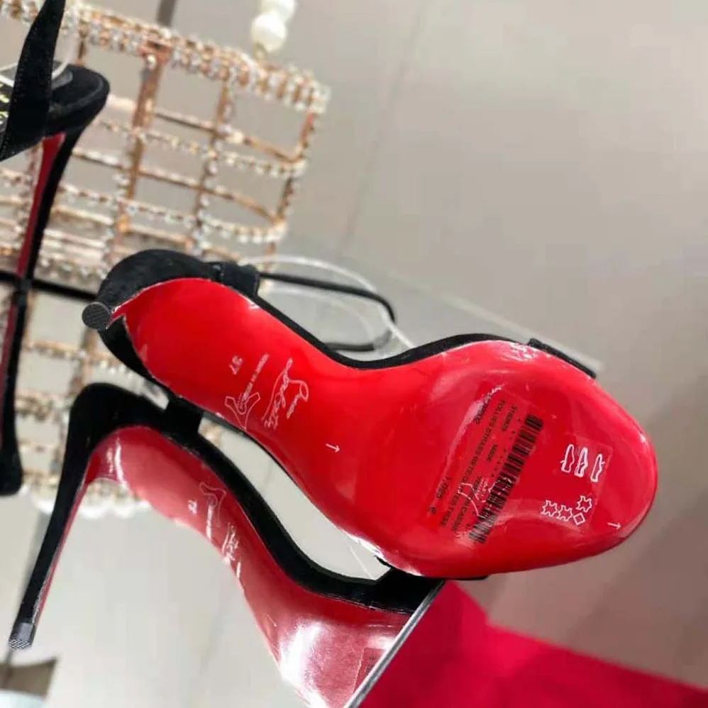 Christian Louboutin Umberta 100 mm in Suede Calfskin for Women in Black Christian Louboutin Umberta 100 mm in Suede Calfskin for Women in Black