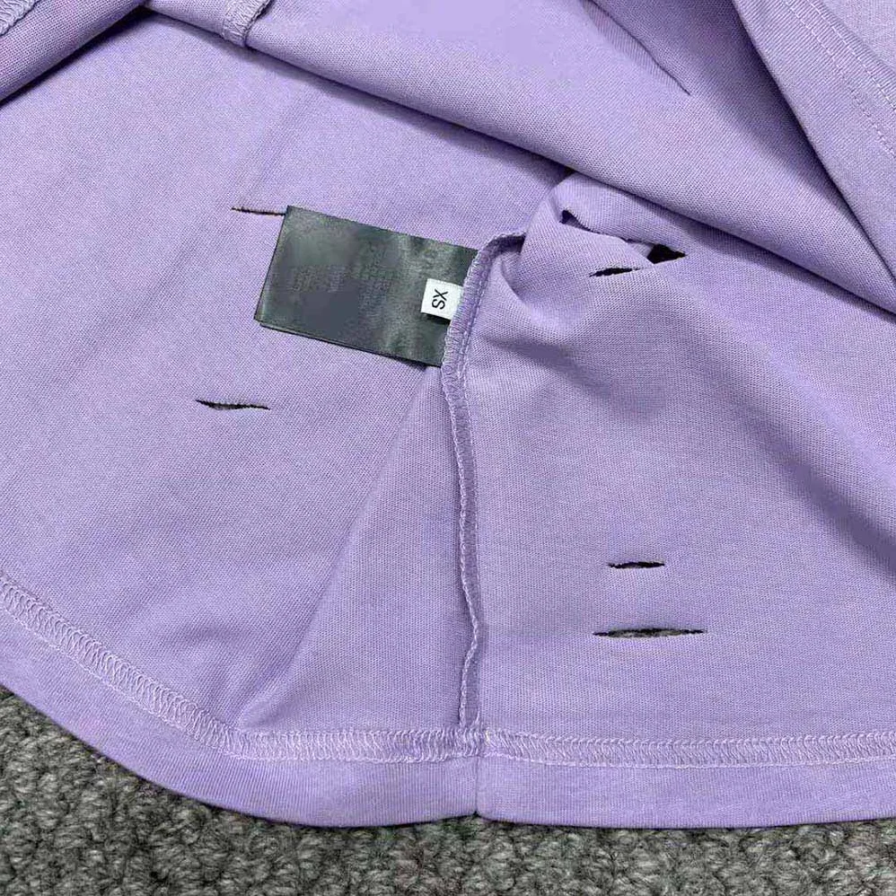Balenciaga Destroyed T-shirt Boxy Fit in Purple for Women