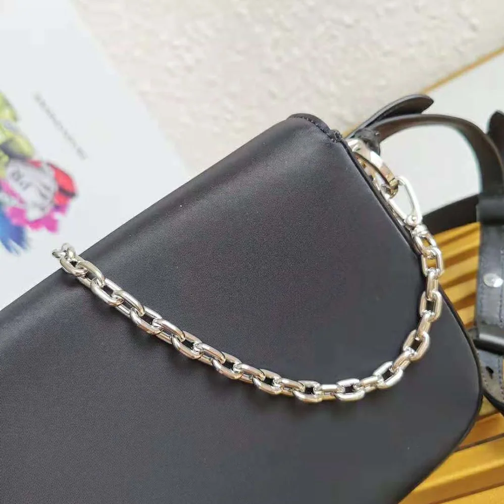 Prada Nylon and Leather Prada Ldentity Shoulder Bag for Women in Black