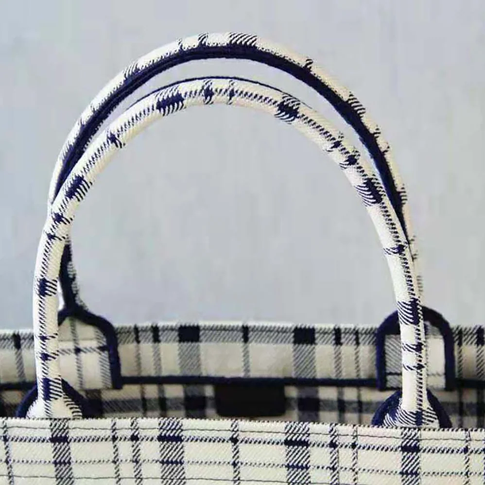 Dior Book Tote Blue Check'n'Dior Embroidery for Women