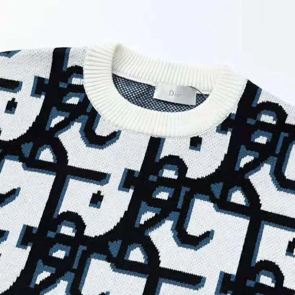 Dior Oversized Cactus Jack Dior Sleeveless Sweater Beige and Black Cashmere Jacquard for Men