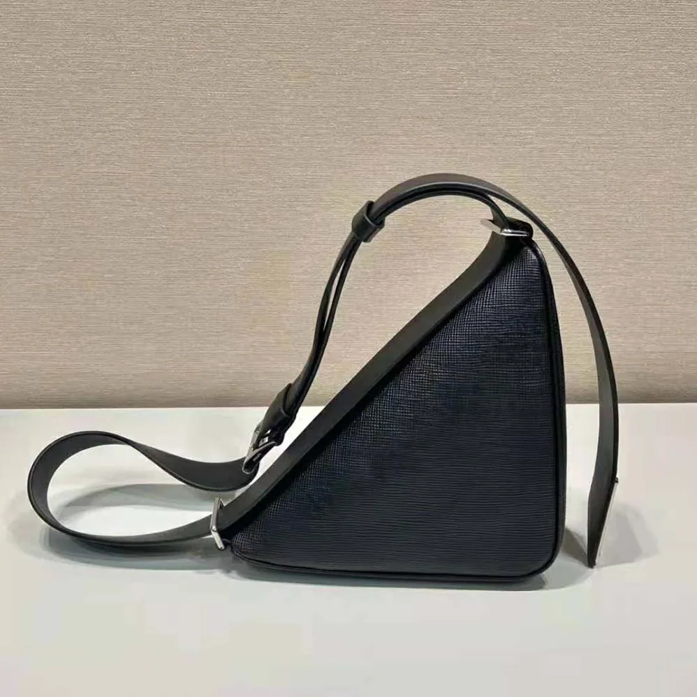 Prada Saffiano Leather Belt Bag for Unisex in Black