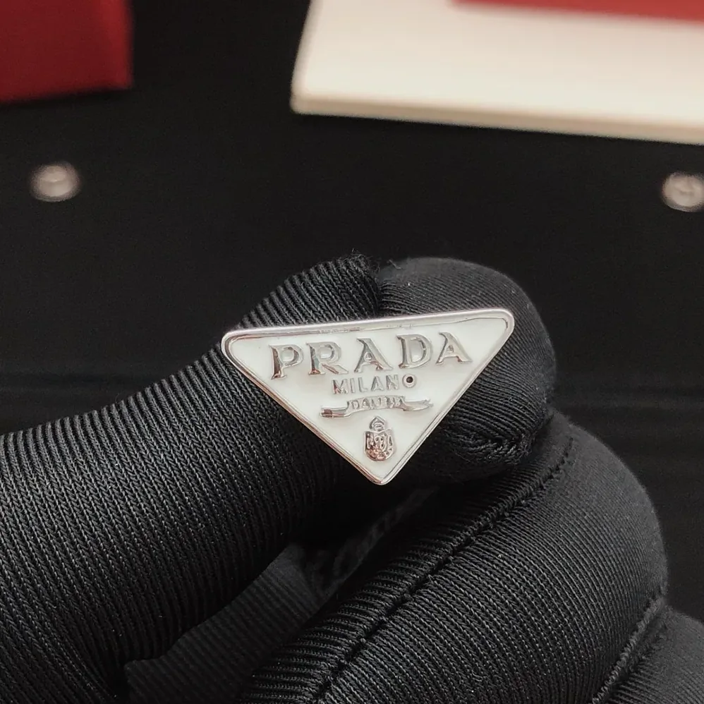 Prada Symbole Earrings for Women in White