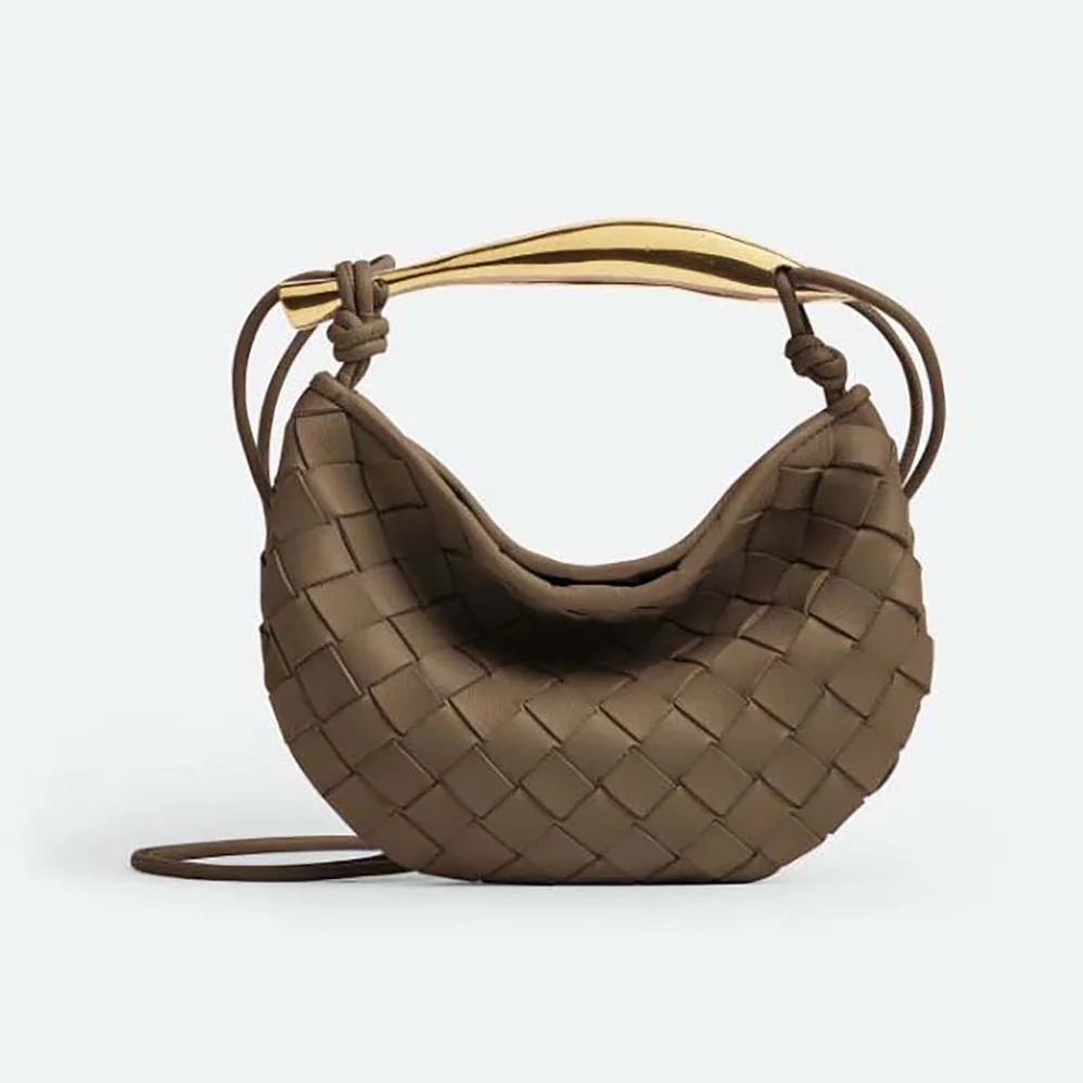 Bottega Veneta Mini Sardine in Supple Lambskin Leather for Women in Brown