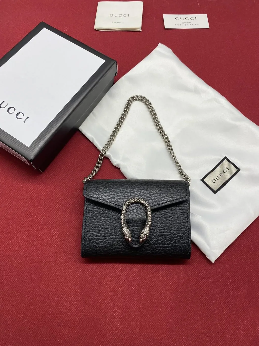 Gucci Dionysus Black Chain Super Mini Bags / GC Gucci Dionysus Black Chain Super Mini Bags / GC