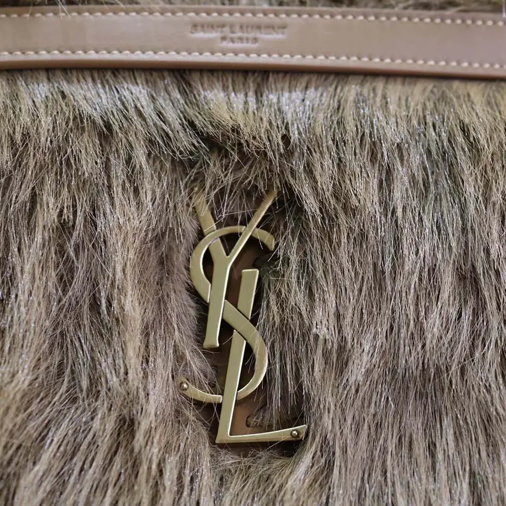 Saint Laurent YSL Niki Large Bag in Shearling for Women