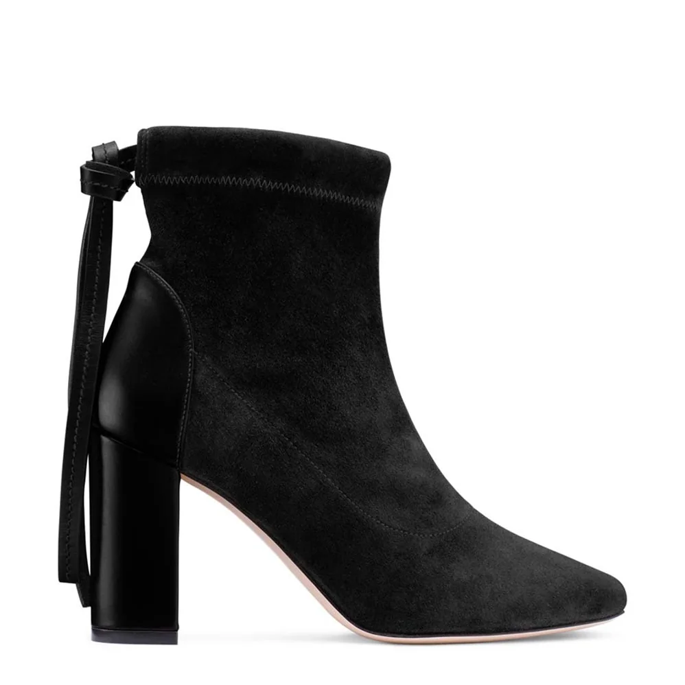 Stuart Weitzman Shoes The Wolfe Bootie 85mm Heel for Women in Black