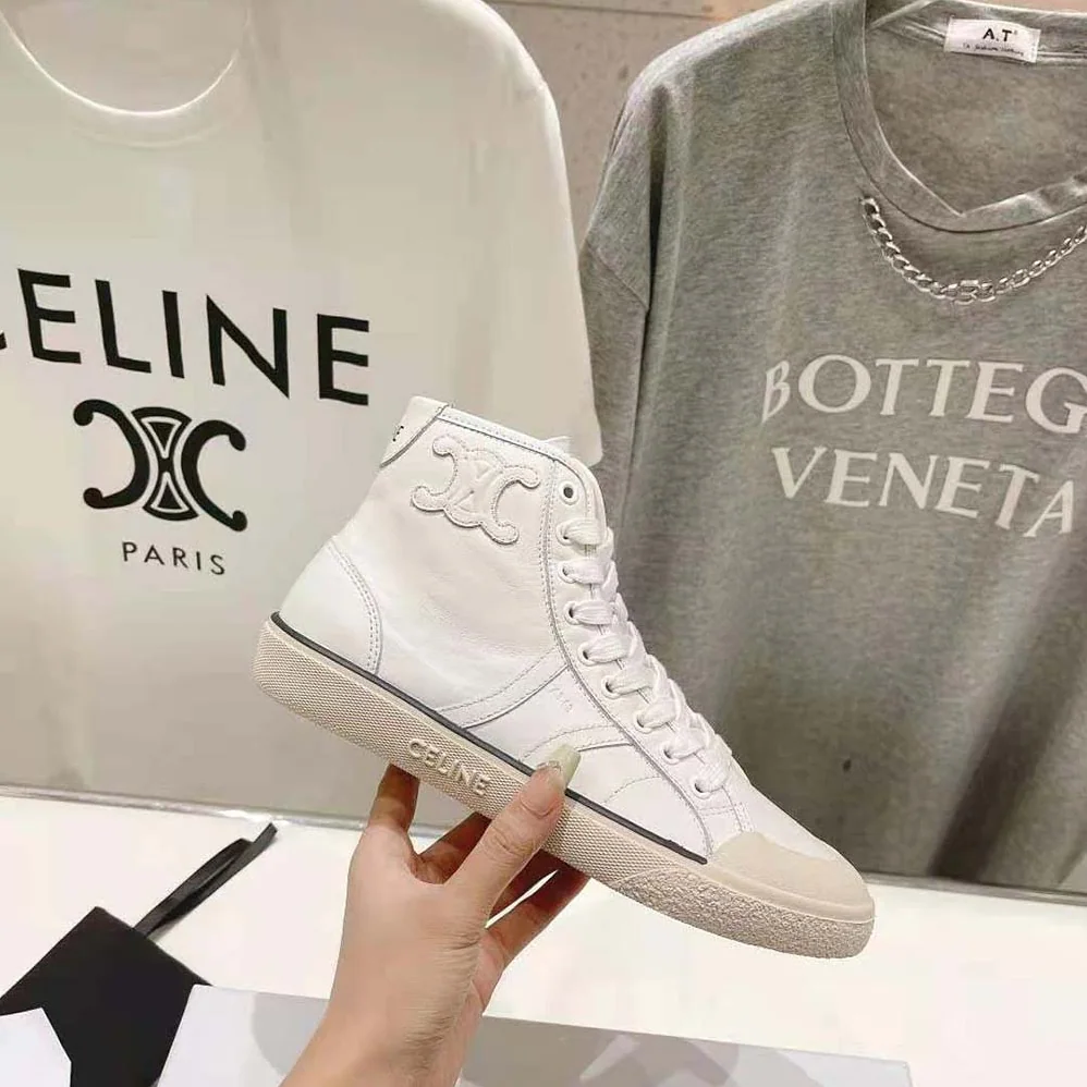 Celine As-02 Mid Low Lace-up Celine Alan Sneakers with Triomphe Patch in Calfskin for Unisex Celine As-02 Mid Low Lace-up Celine Alan Sneakers with Triomphe Patch in Calfskin for Unisex