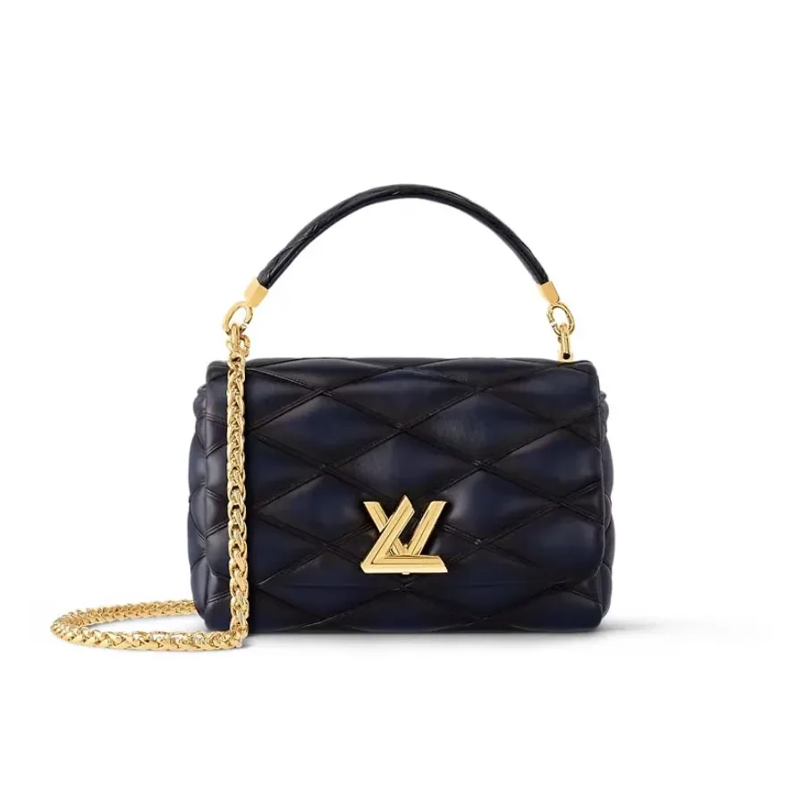 Louis Vuitton GO- Navy Blue Bag - 9.1 Inches/