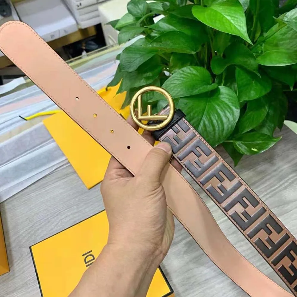 Fendi F is Fendi Belt Brown FF leather-8C0585A5TLF13VK for Women Fendi F is Fendi Belt Brown FF leather-8C0585A5TLF13VK for Women