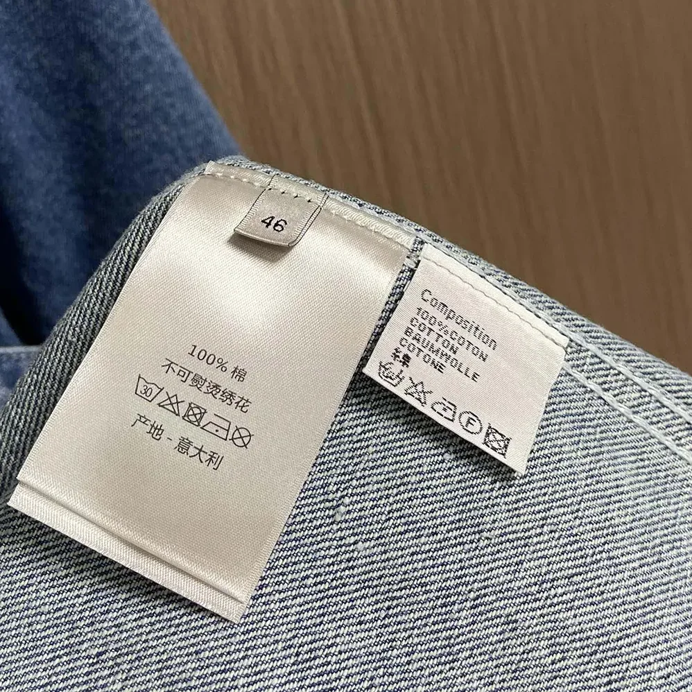 Dior Charm Overshirt Blue Cotton Twill for Men