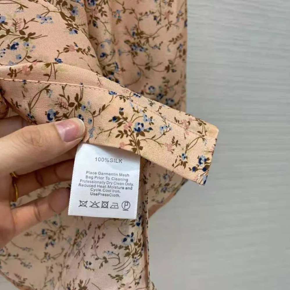 Celine Blouse with Bow in Printed Crepe DE Chine for Women Celine Blouse with Bow in Printed Crepe DE Chine for Women