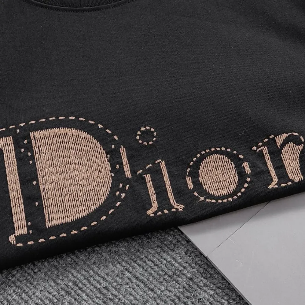 Dior Reverse T-Shirt Relaxed Fit Black Cotton Jersey for Men