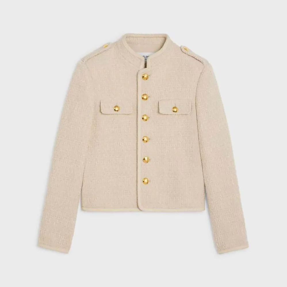 Celine Alluré Jacket in Bouclette Natté for Women Celine Alluré Jacket in Bouclette Natté for Women
