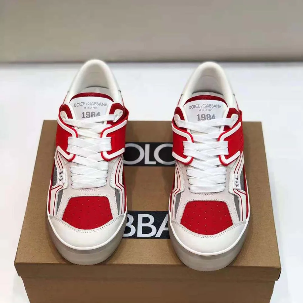 Dolce Gabbana D&G Calfskin Custom 2.Zero Sneakers for Men in Red Dolce Gabbana D&G Calfskin Custom 2.Zero Sneakers for Men in Red