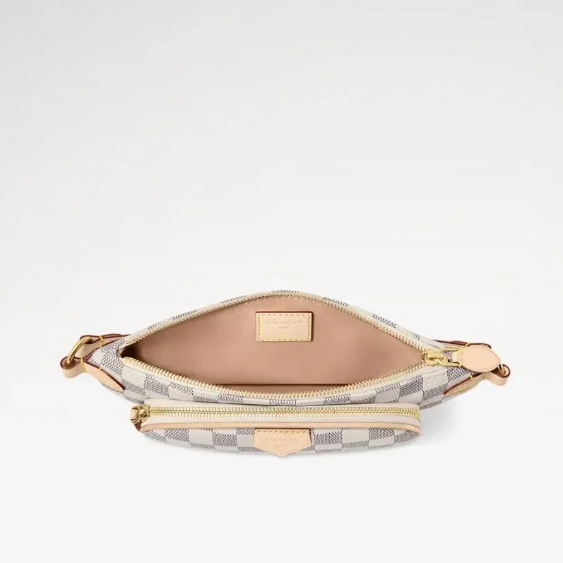 Louis Vuitton Keepit Bumbag in Damier Azur Gold Hardware