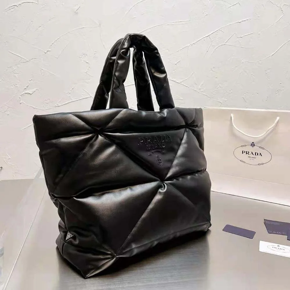 Prada Padded Nappa Tote Bag for Women in Black