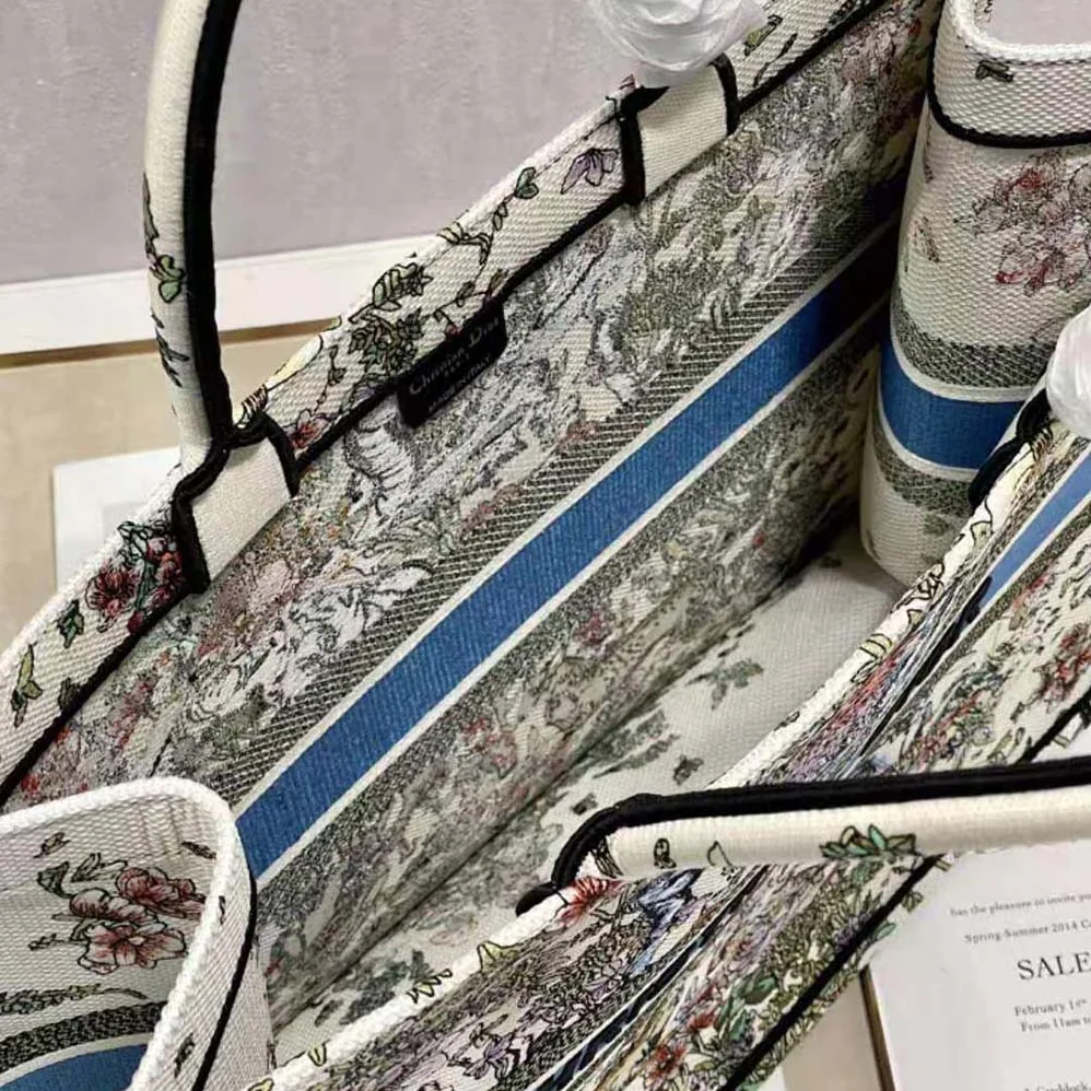 Dior Large Dior Book Tote Latte Multicolor D for Women in Constellation Embroidery Dior Large Dior Book Tote Latte Multicolor D for Women in Constellation Embroidery