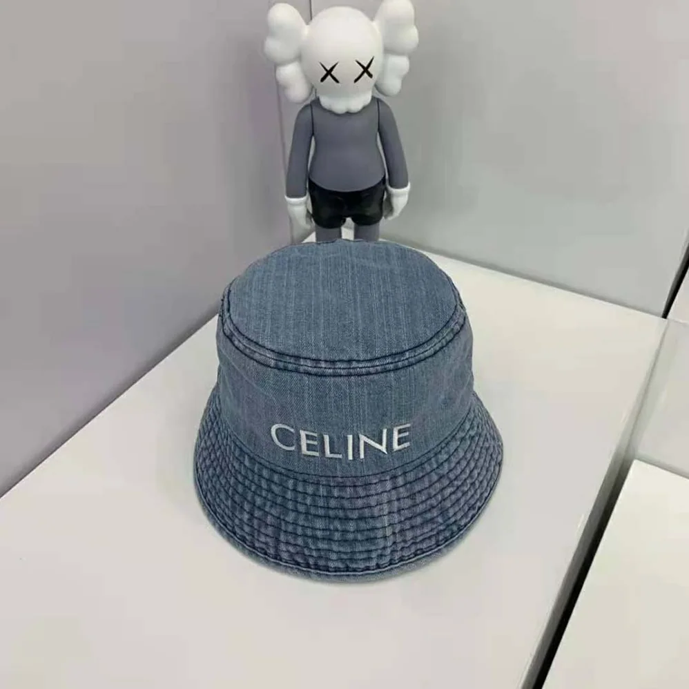 Celine Bucket Hat in Denim for Women in Blue