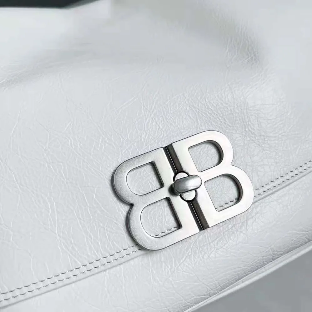 Balenciaga BB Soft Large Flap Bag in Optic White for Women