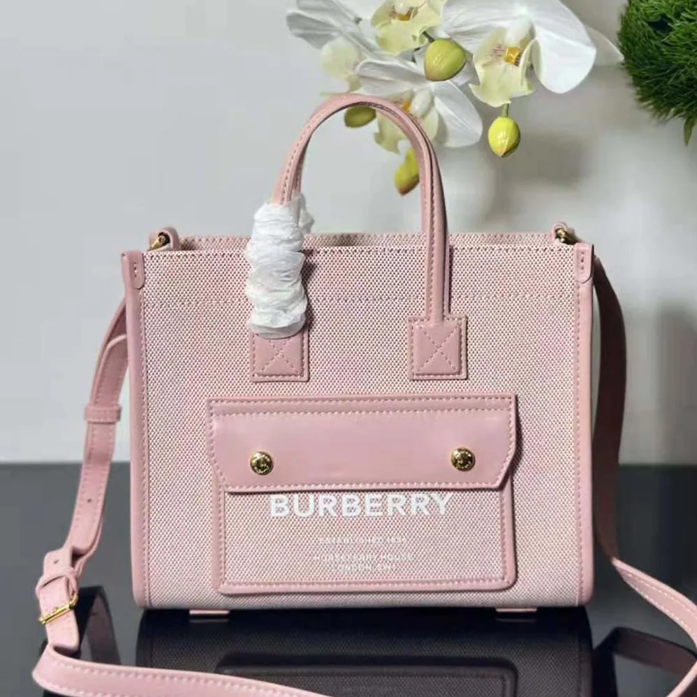 Burberry Mini Freya Tote for Women in Pink