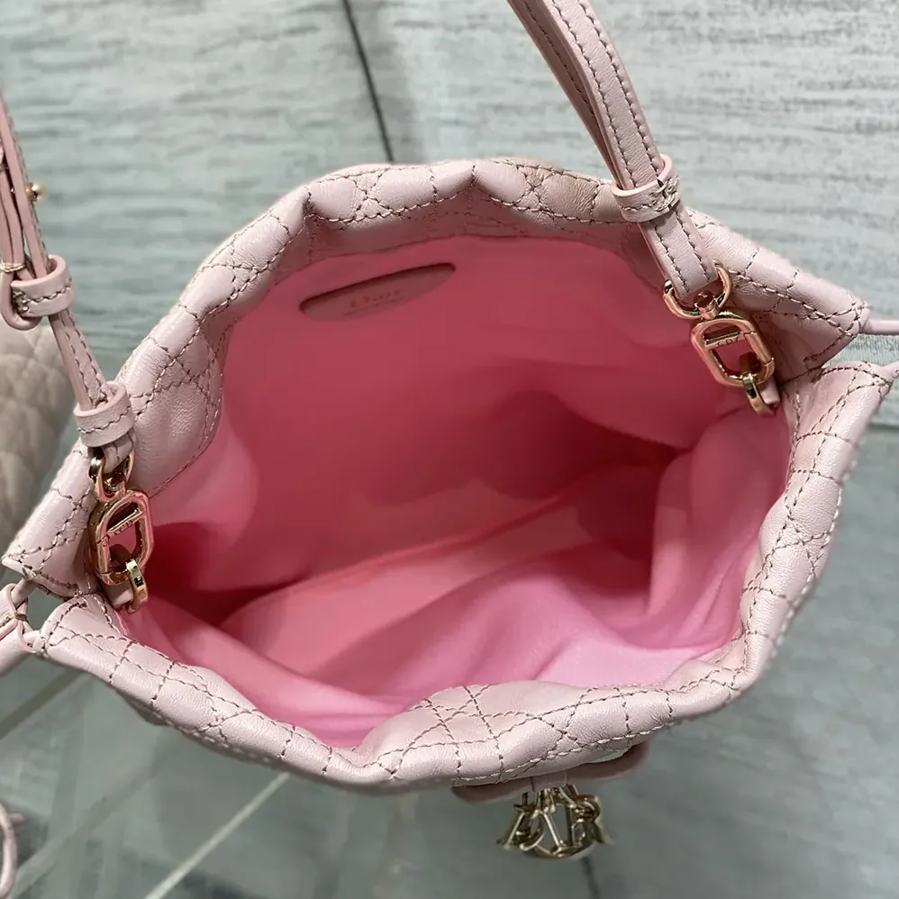 Dior Adiorable Mini Bucket Bag Soupir Pink Cannage Lambskin for Women Dior Adiorable Mini Bucket Bag Soupir Pink Cannage Lambskin for Women