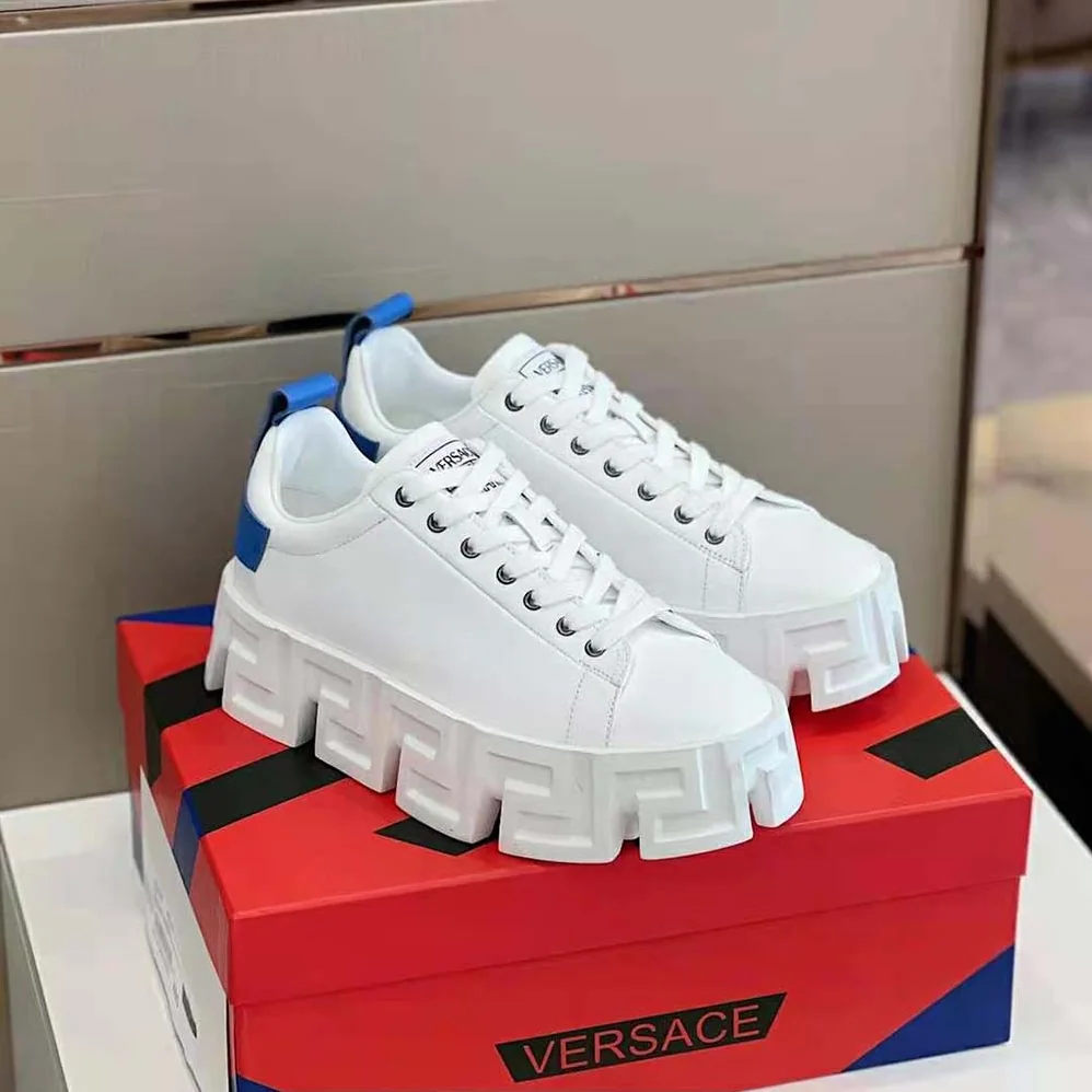 Versace Greca Labyrinth Sneakers for Unisex in Blue Versace Greca Labyrinth Sneakers for Unisex in Blue