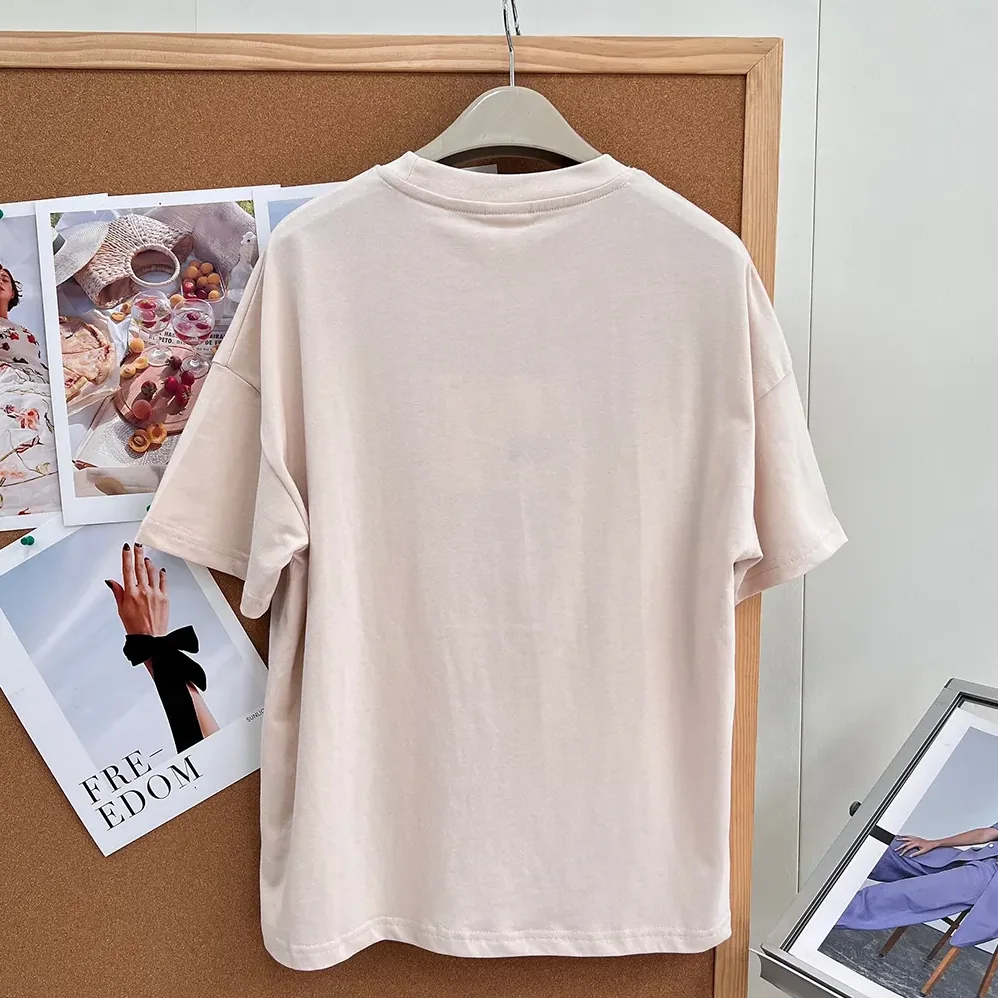 Dior Oversized Embroidered Book Cover T for Women in Shirt Pink Cotton Jersey