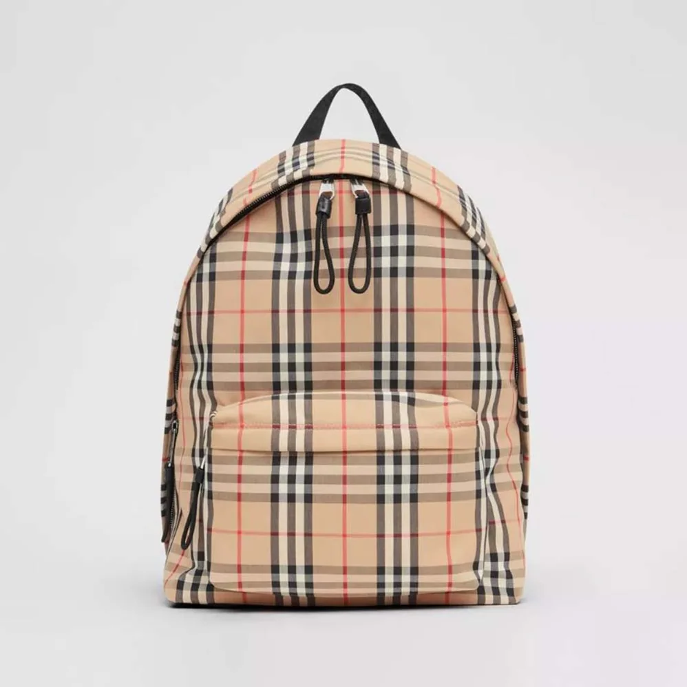 Burberry Vintage Check Nylon Backpack for Men in Brown Burberry Vintage Check Nylon Backpack for Men in Brown