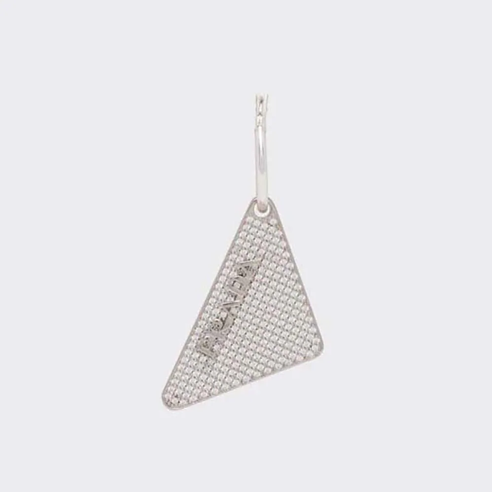 Prada Crystal Logo Jewels Left Earring for Women Prada Crystal Logo Jewels Left Earring for Women