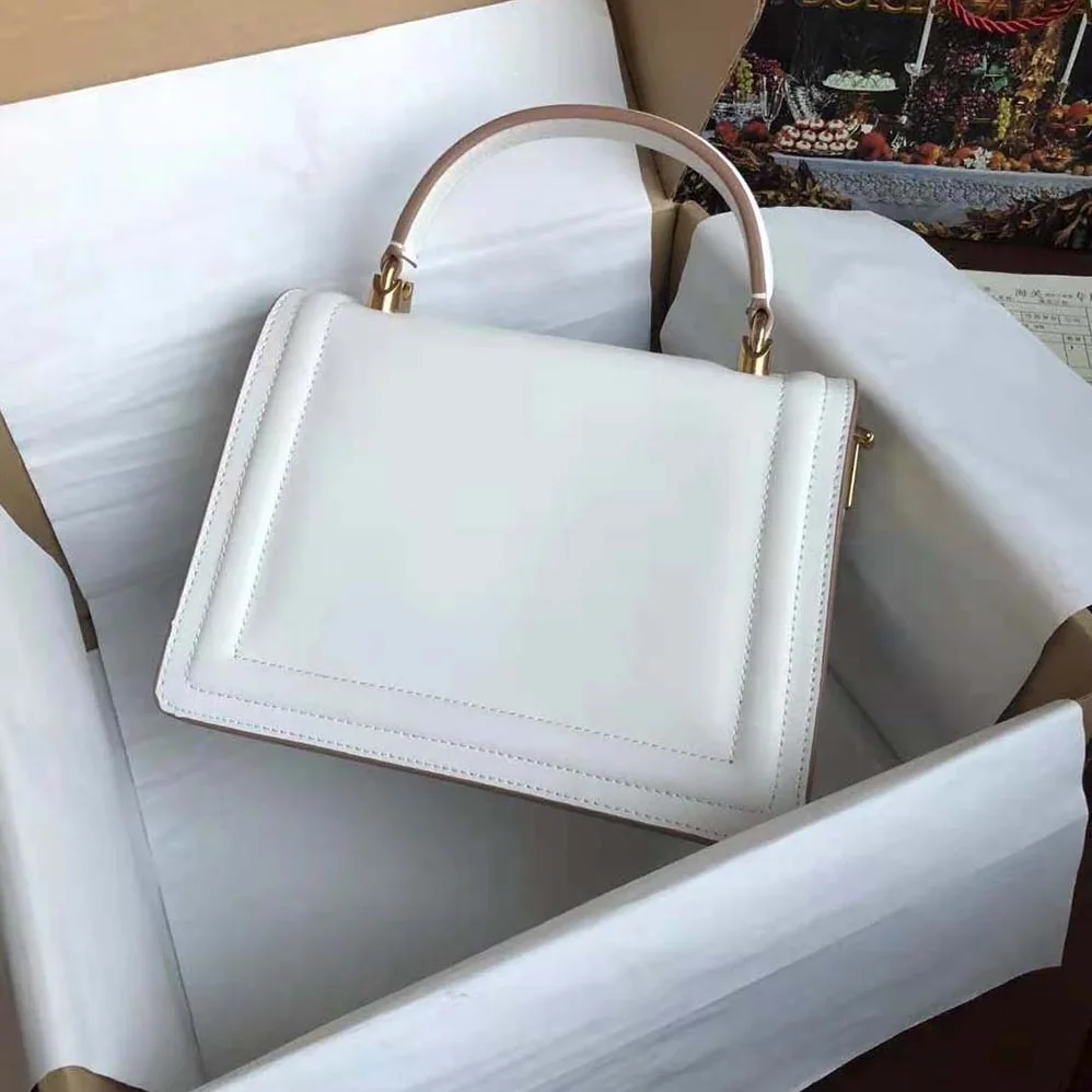 Dolce Gabbana D&G Small Smooth Calfskin Devotion Bag for Women in White Dolce Gabbana D&G Small Smooth Calfskin Devotion Bag for Women in White