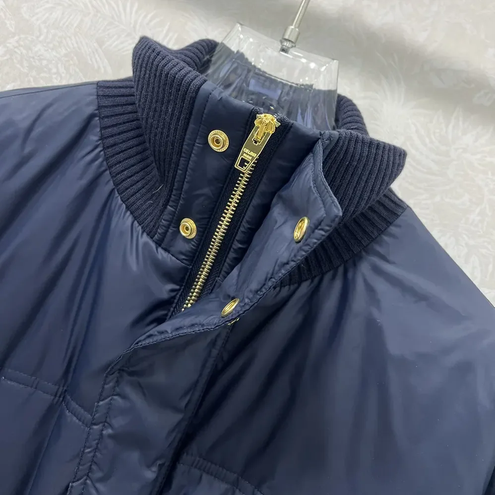 Celine Puffer Jacket In Light Nylon for Women in Navy