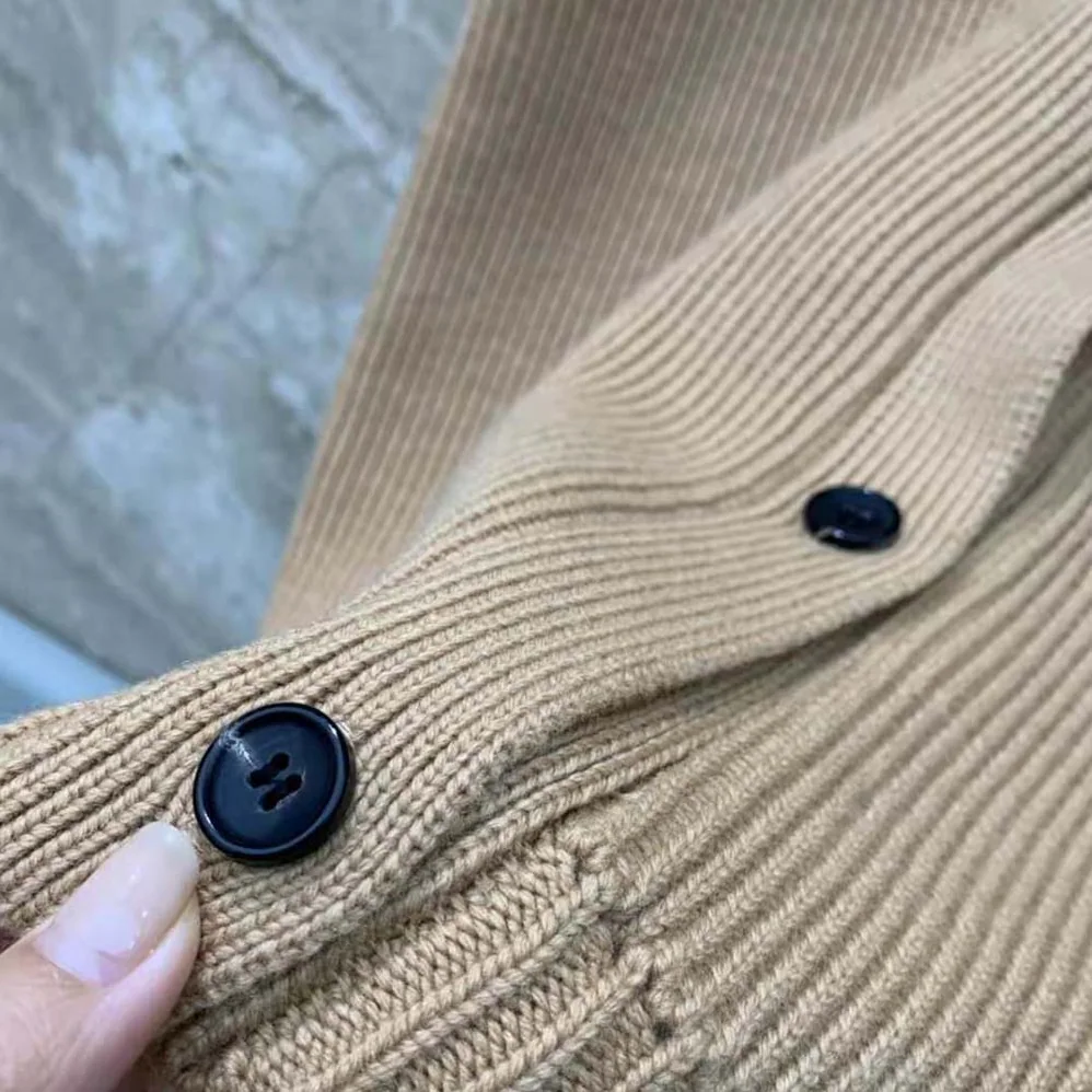 Miu Miu Wool and Nylon Knit Cardigan for Women in Beige Miu Miu Wool and Nylon Knit Cardigan for Women in Beige