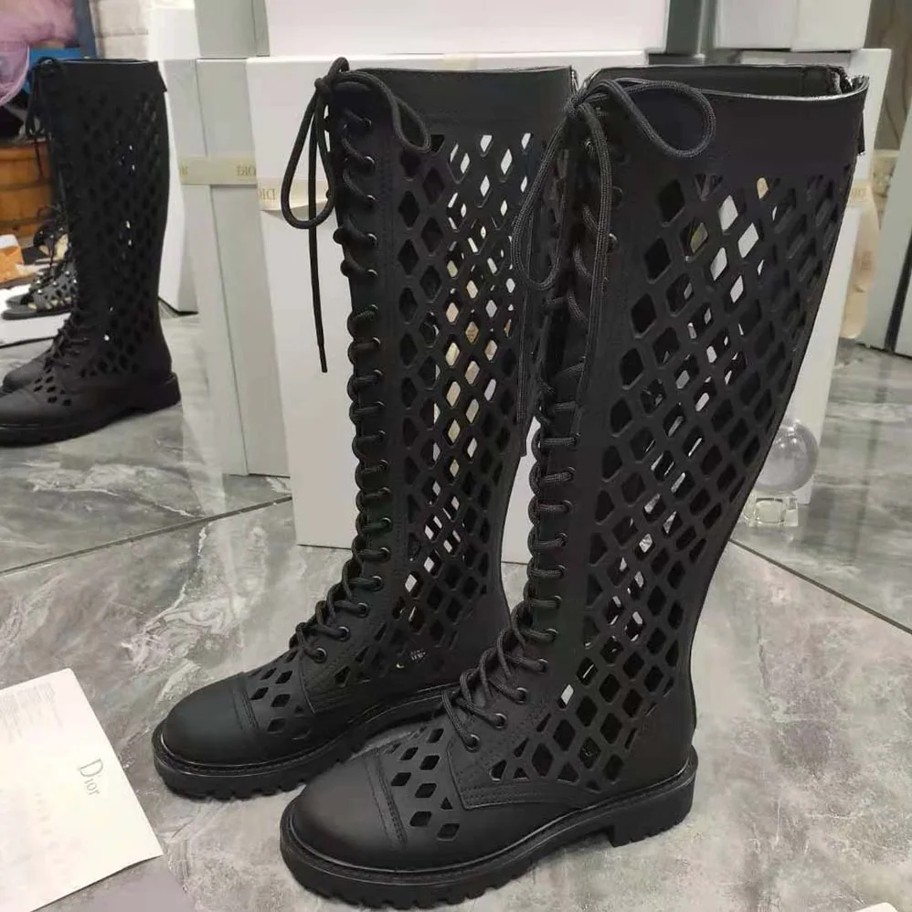 Dior D-Trap Boot Black Matte Calfskin for Women