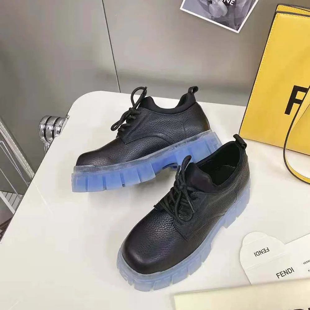 Fendi Force Black Leather Lace for Women in Ups Fendi Force Black Leather Lace for Women in Ups