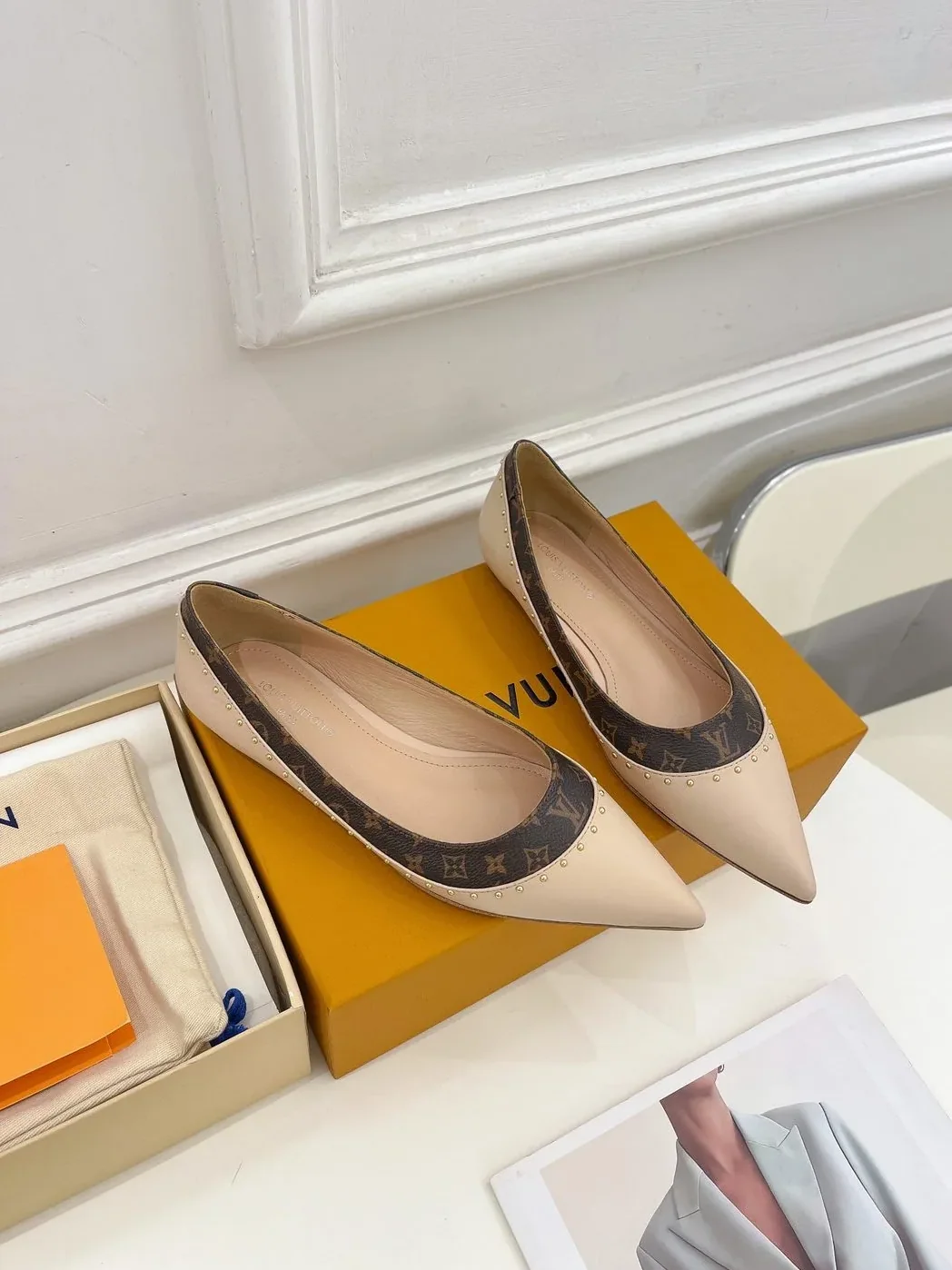Louis Vuitton Flat Ballerina Beige Louis Vuitton Flat Ballerina Beige