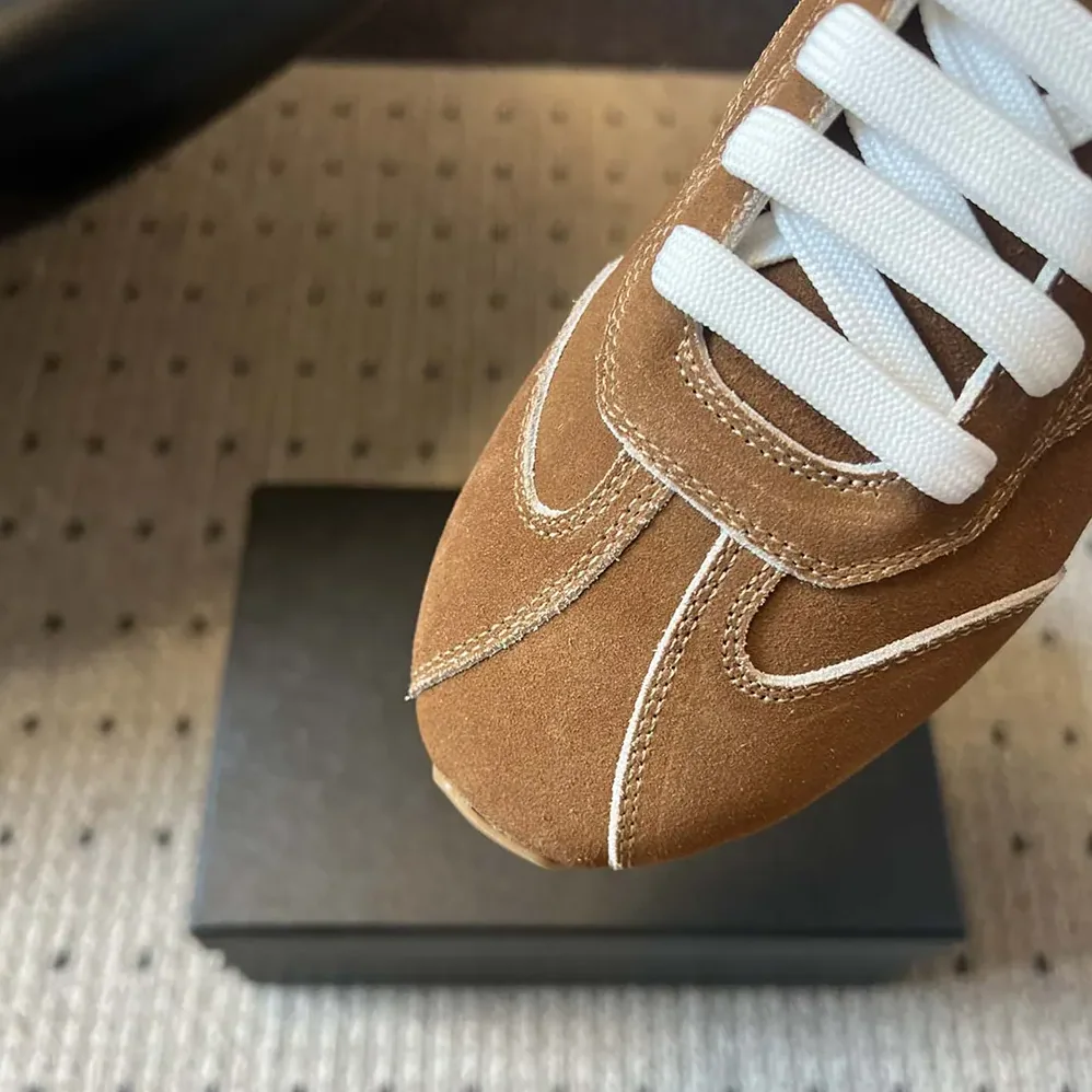 Prada Suede Sneakers with Leather Inserts for Unisex