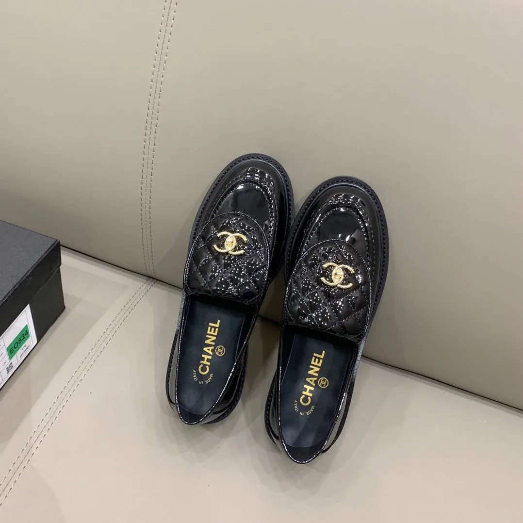 Chanel Loafers Shiny Black , Shoes for Women Chanel Loafers Shiny Black , Shoes for Women