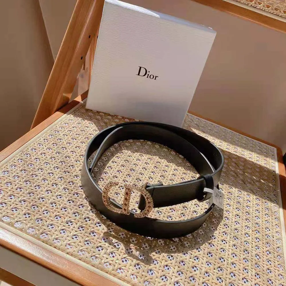 Dior 30 Montaigne Crystals Belt Black Smooth Calfskin and Silver-Tone Crystals 27 MM for Women Dior 30 Montaigne Crystals Belt Black Smooth Calfskin and Silver-Tone Crystals 27 MM for Women