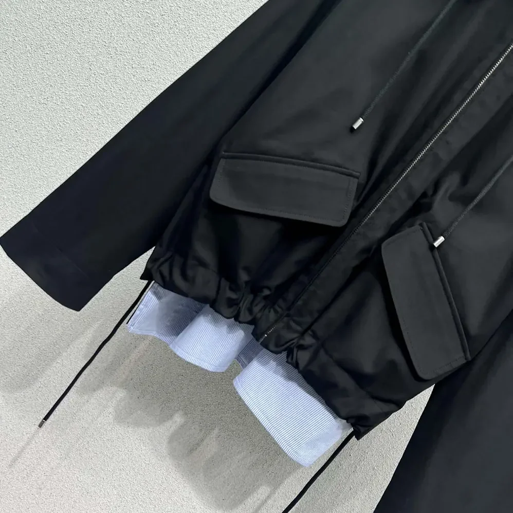 Loewe Hooded Parka in Cotton for Men in Black