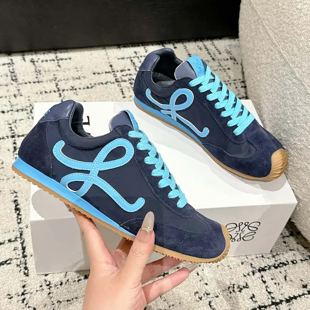 Loewe Ballet Runner 2.0 in Nylon and Calfskin for Unisex in Navy Blue Loewe Ballet Runner 2.0 in Nylon and Calfskin for Unisex in Navy Blue