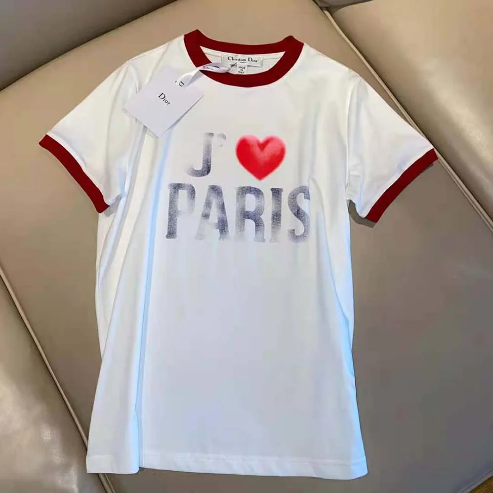 Dior ‘I Love Paris' T for Women in Shirt White Cotton Jersey