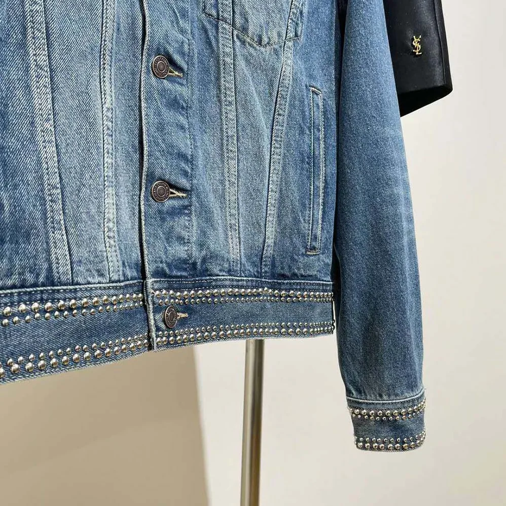 Celine Le Palace Trucker Jacket in Dark Union Wash for Men