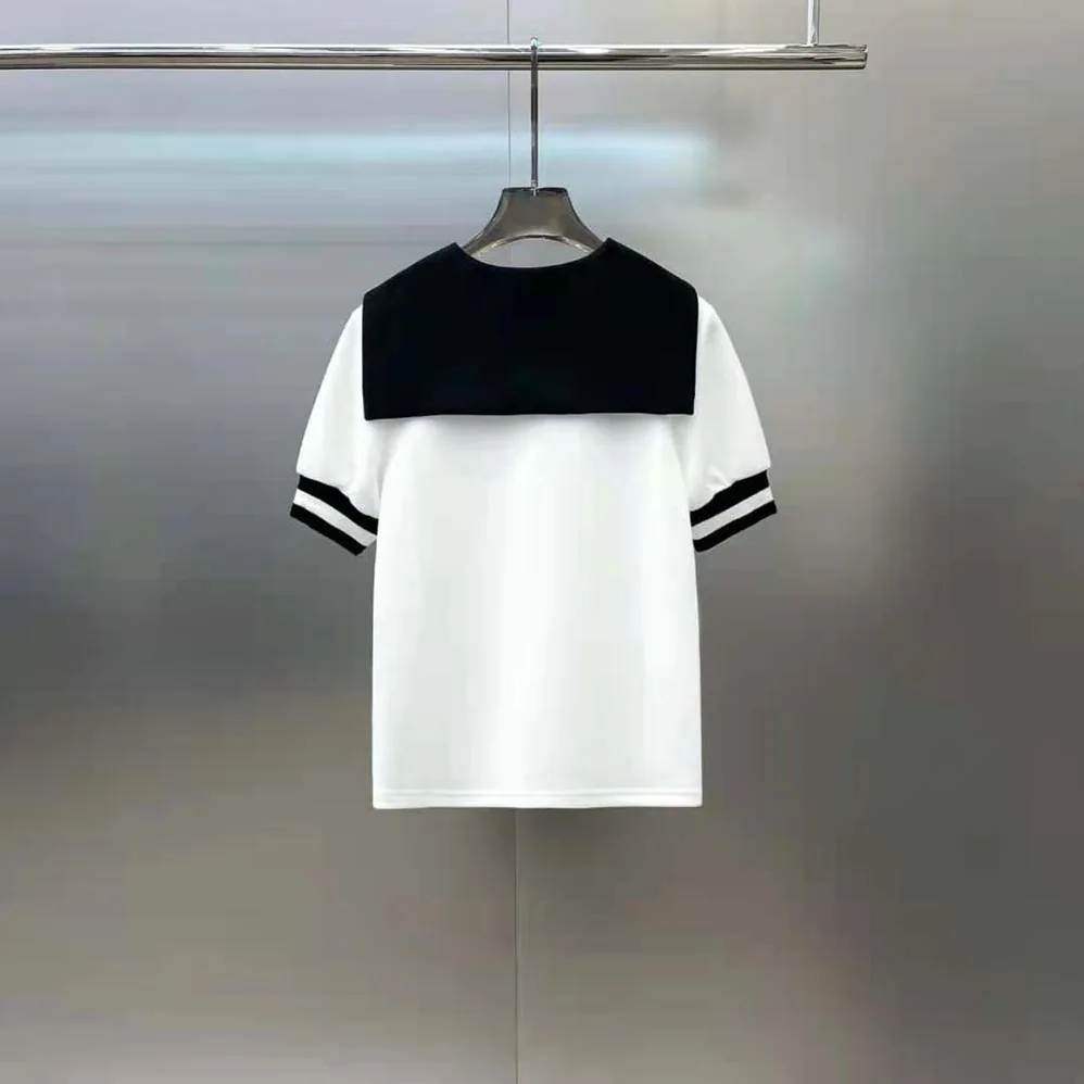 Miu Miu Piqué Top with Jacquard Logo for Women Miu Miu Piqué Top with Jacquard Logo for Women