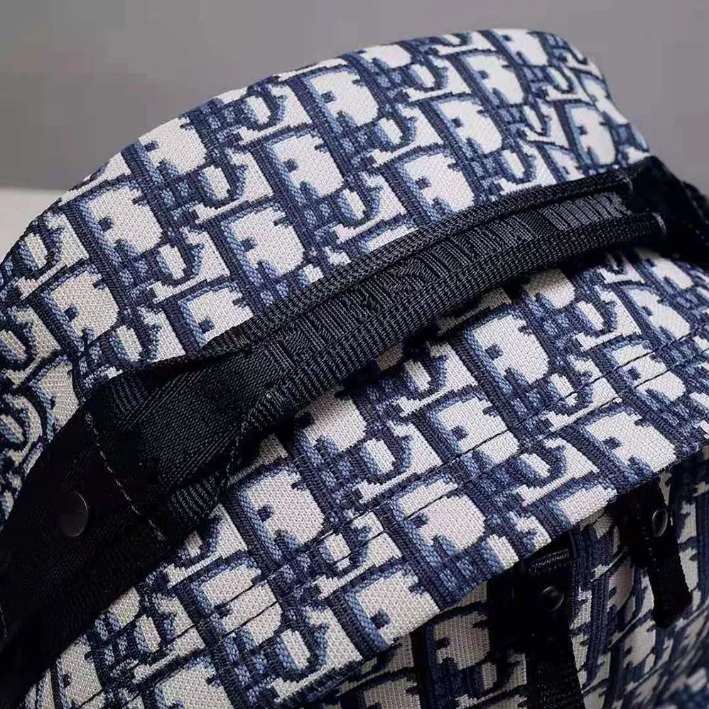 Dior Travel Backpack Blue Dior Oblique Technical Jacquard for Men Dior Travel Backpack Blue Dior Oblique Technical Jacquard for Men