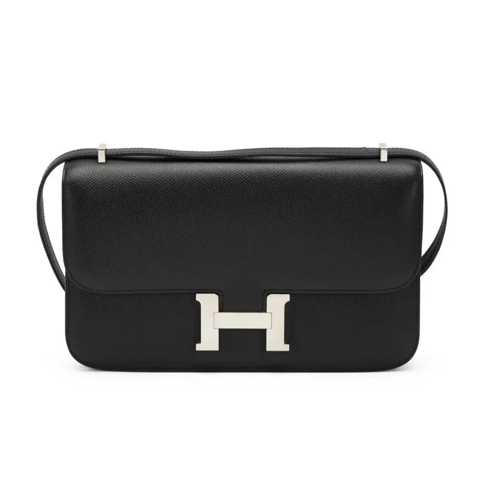 Hermes Constance Elan Epsom Silver for Women in Black