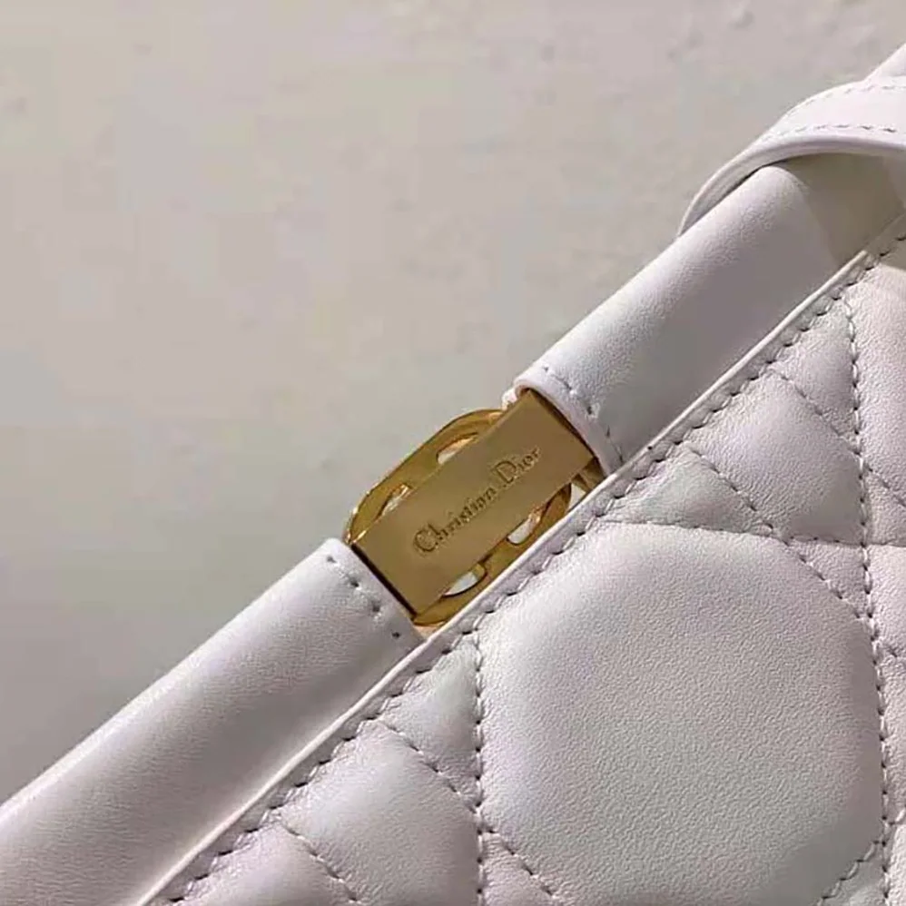 Dior Dior Caro Colle Noire Clutch with Chain Latte Cannage Lambskin for Women Dior Dior Caro Colle Noire Clutch with Chain Latte Cannage Lambskin for Women