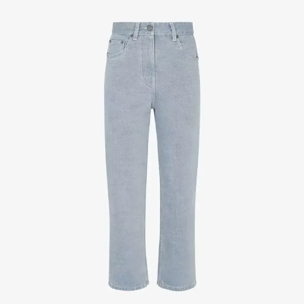 Fendi Long Jeans Blue Denim Pants for Women
